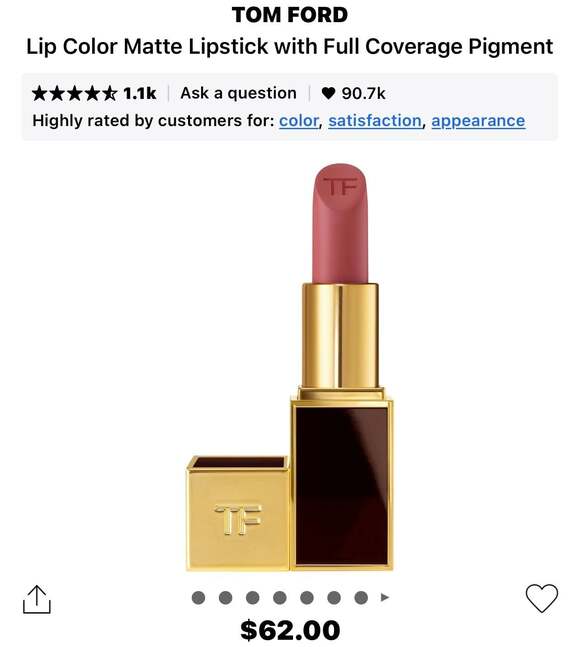 TOM FORD Lip Color Matte Lipstick in 07 Nubile. NIB. MSRP $62! - Picture 2 of 7